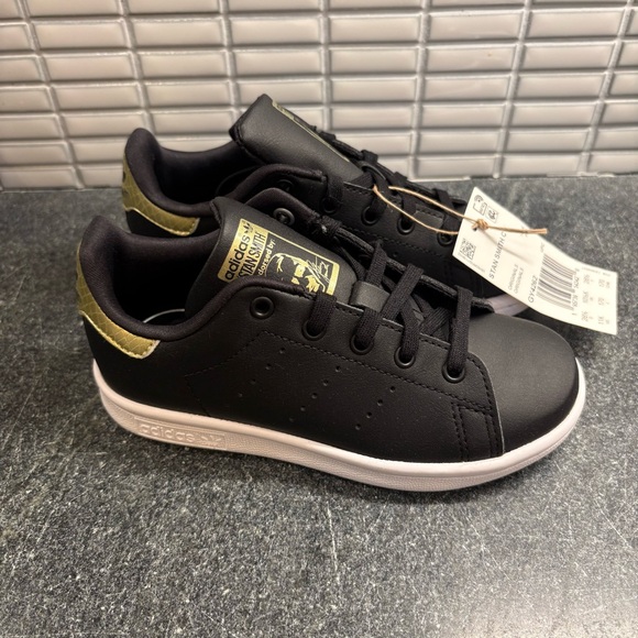 adidas Stan Smith 'Black Gold' core black cloud white metallic